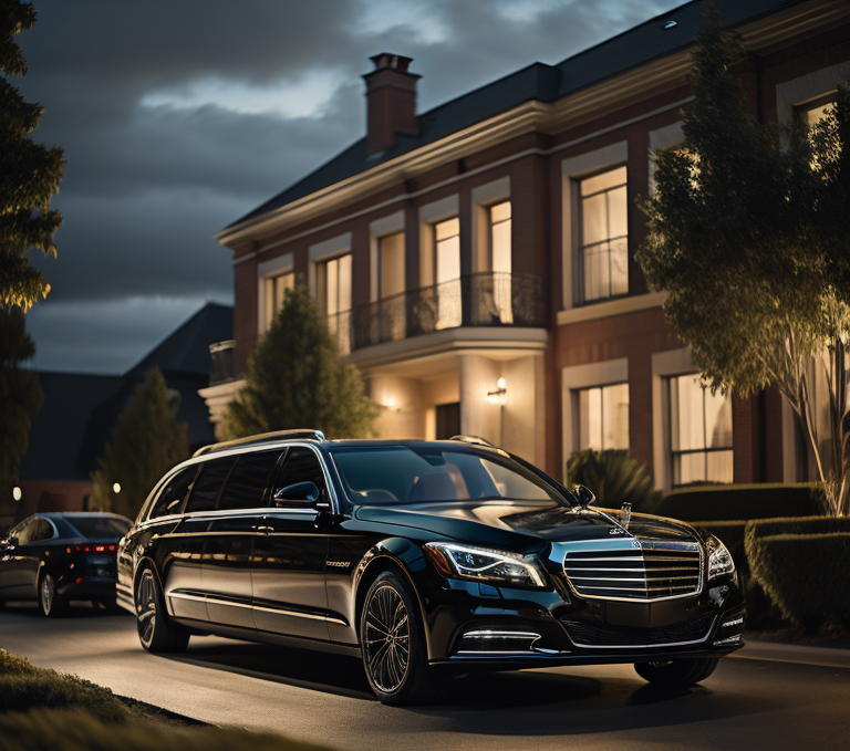 Limousine at a House for a Quinceanera Birthday Party