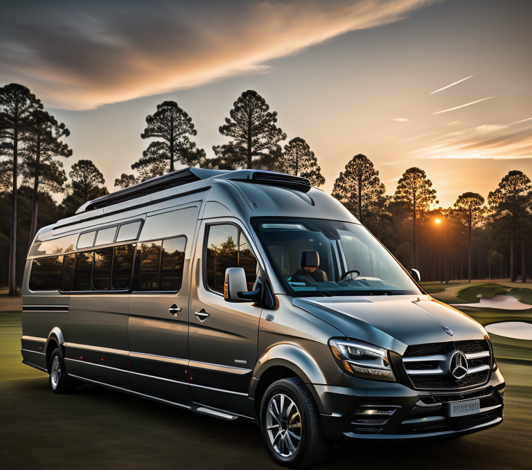 Shuttle Van at Golf Course in Raleigh NC
