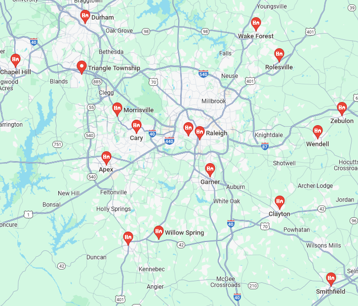 Limo & Black Car Service Locations | Triangle Area, NC