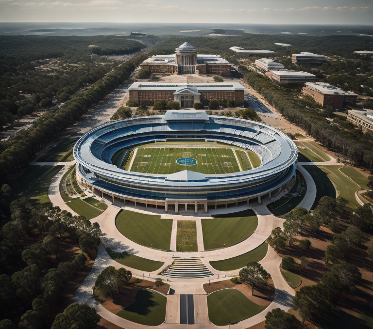 Stadium and Campus at UNC Chapel Hill