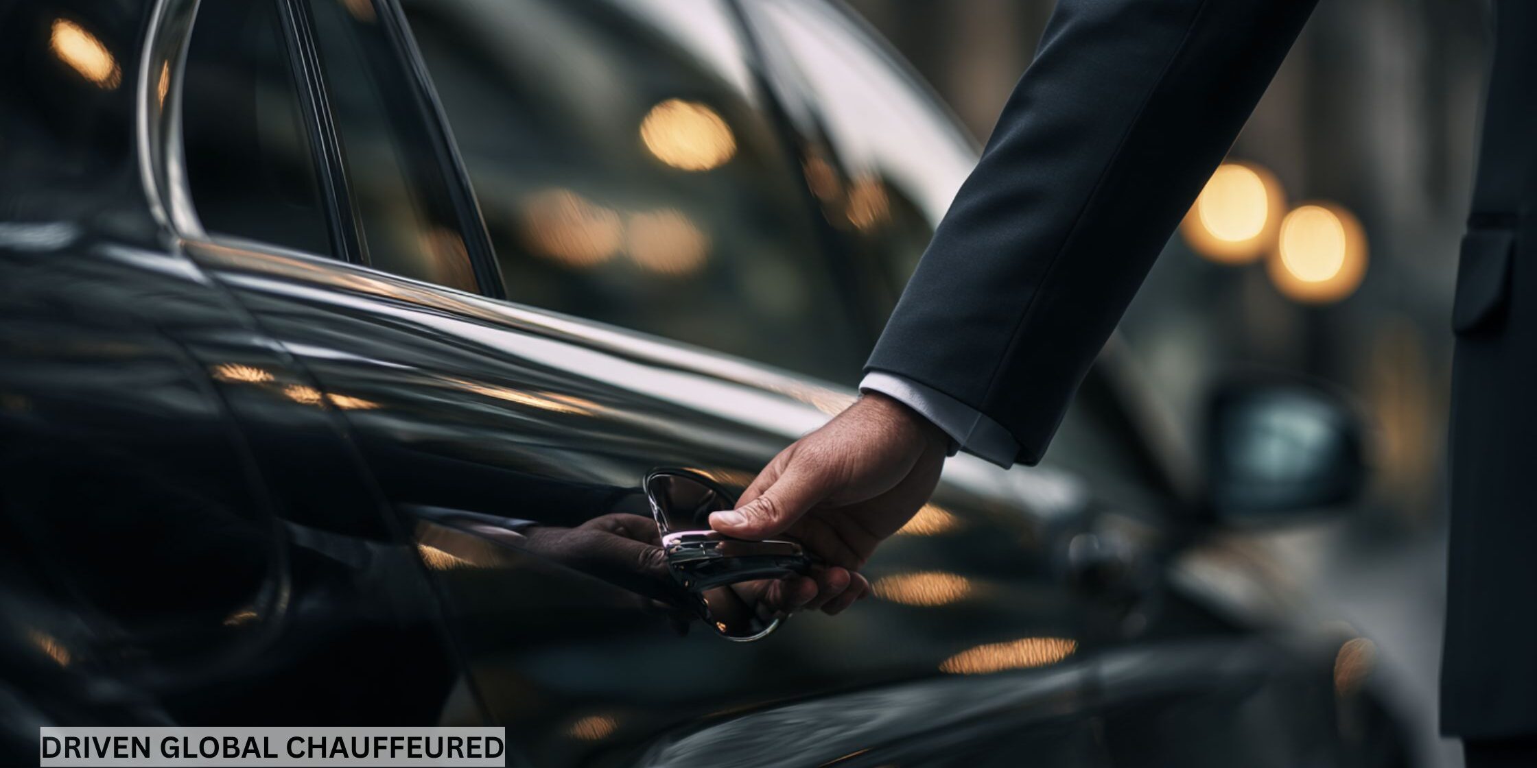 Black luxury limo with professional chauffeur in Raleigh-Durham Triangle area.